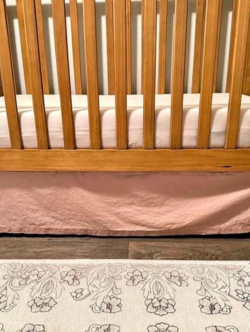 West Elm - Rosette Pink Crib Skirt
